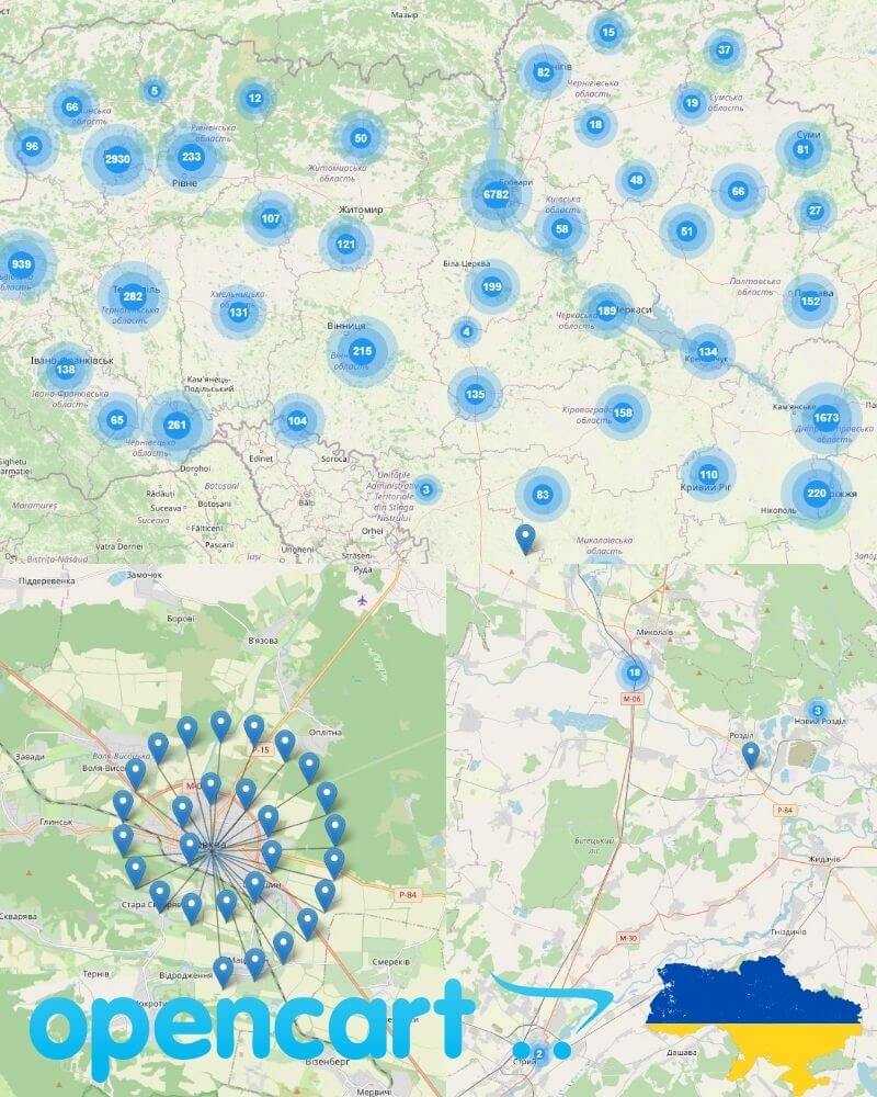 Модуль «Карта покупців для Опенкарт»